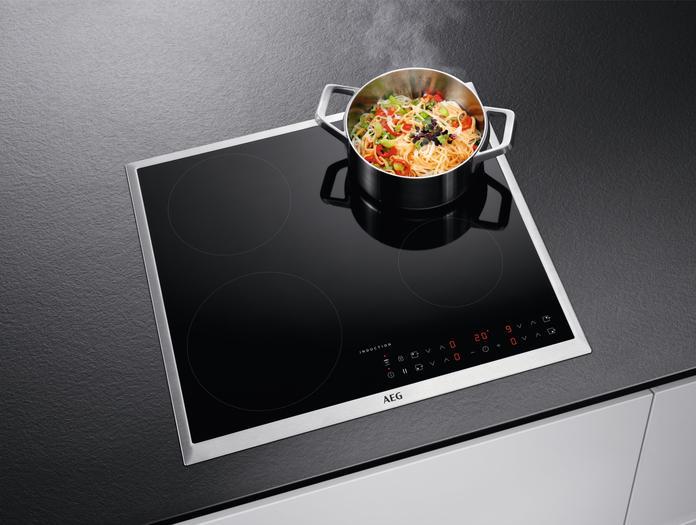 Produktbild AEG IKS6431AXB Autarkes Kochfeld / Induktion / Hob²Hood / 60 cm / Edelstahlrahmen / 4 Kochzonen / P