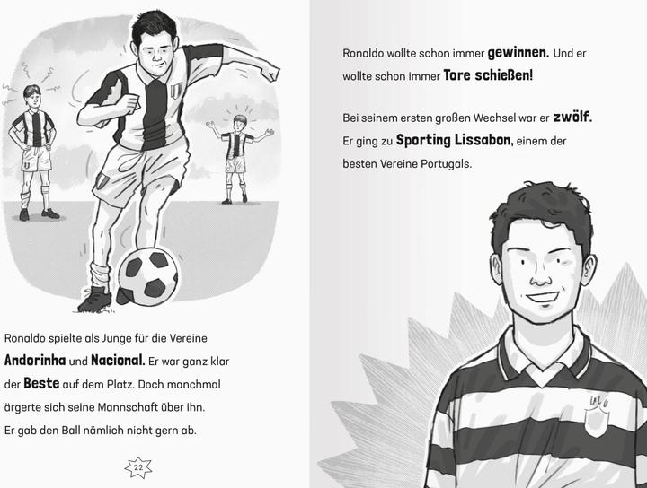 Actual product image Ravensburger Fussball-Stars - Alles über Ronaldo (German, Ulrich Thiele, Simon Mugford, Dan Green, 2024)