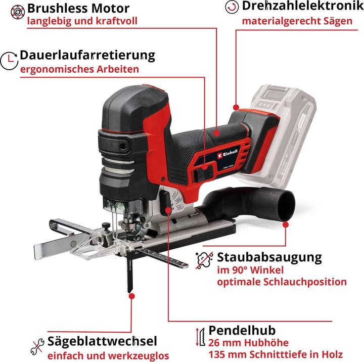 Actual product image Einhell TP-JST 18/135 Li BL