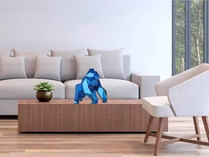 Image du produit Sculpture design Gorille 44 cm - Bleu