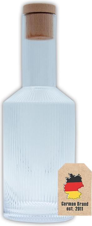 Produktbild Intirilife Glaskaraffe mit goldenen Rand und Korken (1.70 l)
