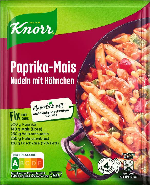 Actual product image Knorr Family-Fix Paprika-Corn Noodles with Chicken (42 g)
