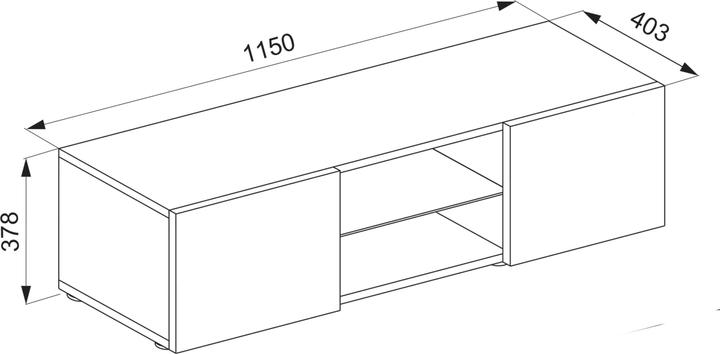 Produktbild VCM Holz TV Wand Lowboard Fernsehschrank Jusa (115 x 36 x 40 cm)
