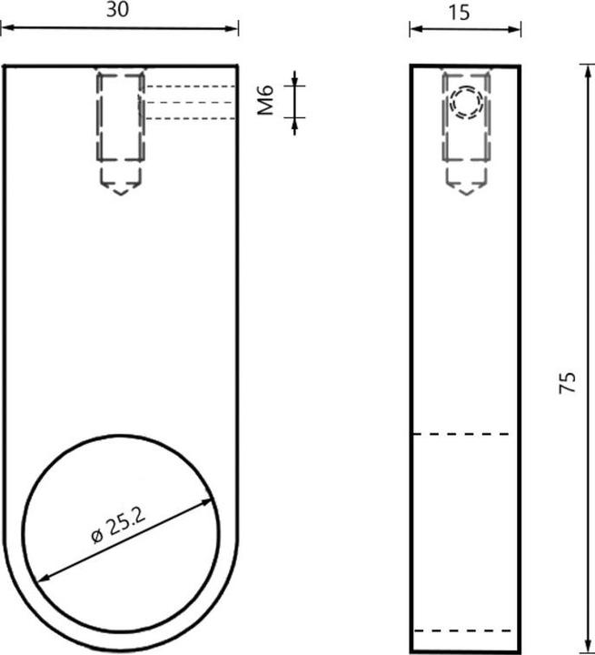 Produktbild OK-Line Schrankrohr-Mittellager