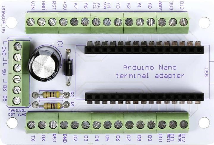 Image du produit Whadda Adaptateur de terminal Arduino Nano