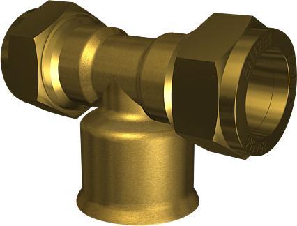 Produktbild Conex-Banninger IBP CONEX T-Stück 15-1/2-15 mm Kompression mit Muffe (T-Verbindung)