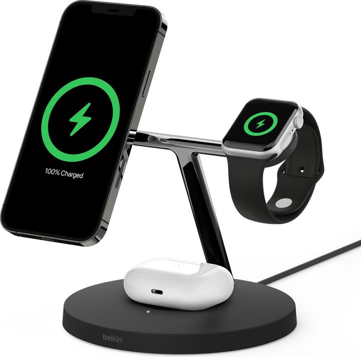 Actual product image Belkin BoostCharge Pro 3-in-1 Ladegerät mit MagSafe (15 W)