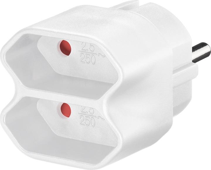 Goobay Euro multiple adapter, wit (2 x)