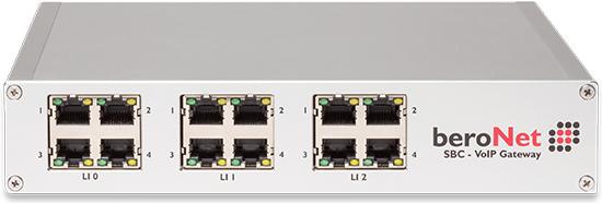 Produktbild Beronet mit 3 freien Slots für Module, Max. gleichzeitige Sessions: 32, Max. gleichzeitige PSTN-Kanäle: 64