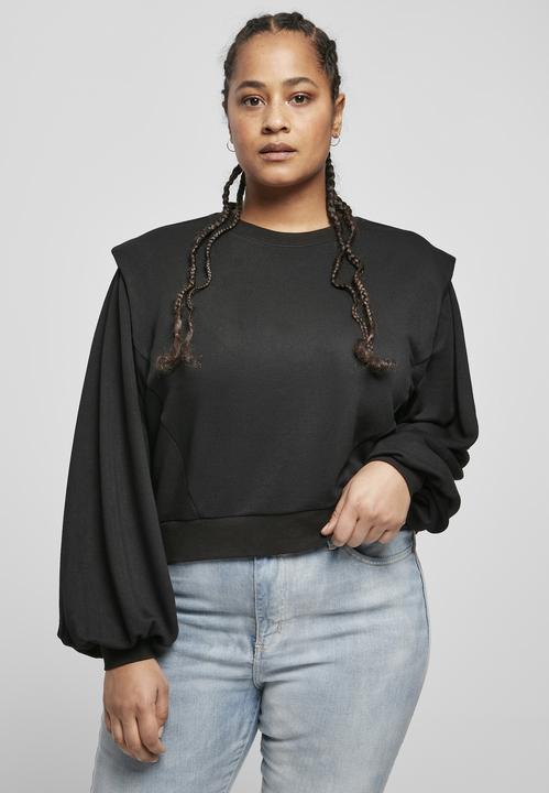 Actual product image Urban Classics Ladies Padded Shoulder Modal Terry Crewneck (XXL)