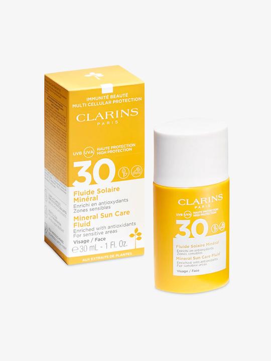 Produktbild Clarins Sun - Fluide Solaire Minéral Visage SPF30 (Sonnencreme Gesicht, SPF 30, 30 ml, 62 g)