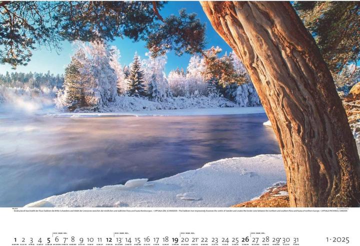 Actual product image Paradise on Earth 2025 - Picture Calendar 70x50 cm - Nature & Landscape - high quality wall calendar (50 x 70 cm, Hardcover, German, French, English)