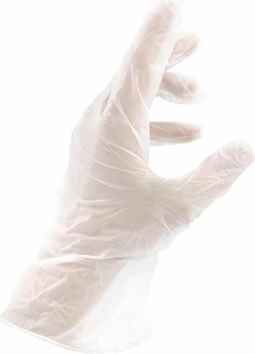 3A Wibu+ Vinyl-Handschuhe, 100 Stück, Grösse L, klar (L)