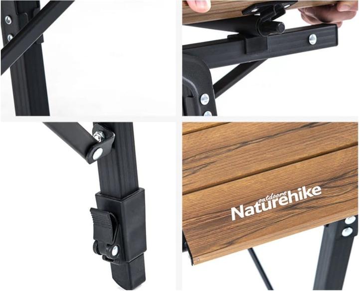 Image du produit Naturehike Table de camping en aluminium imitation bois