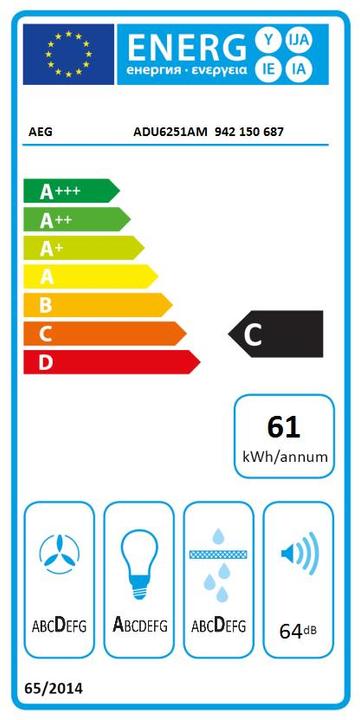 Etichetta energetica AEG Adu6251am (Sottostruttura cappuccio)