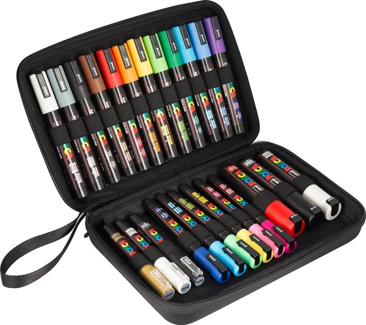 Produktbild Posca Permanent-Marker 24er Etui (Mehrfarbig, 1.80 mm, 24 x)