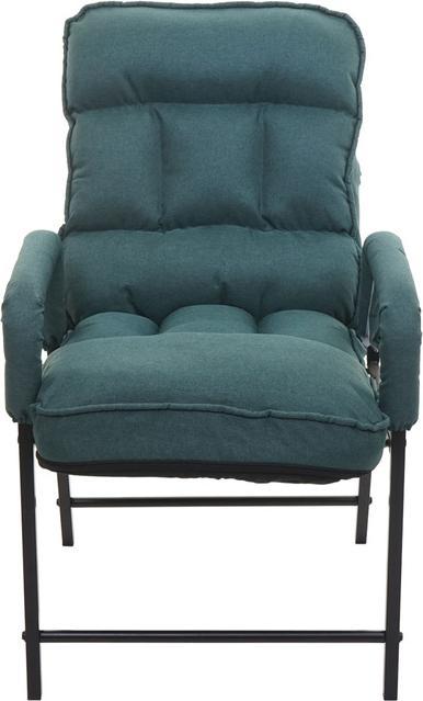 Produktbild Mendler Esszimmerstuhl HWC-K40, 160kg belastbar Rückenlehne verstellbar Metall - Stoff/Textil dunkelgrün