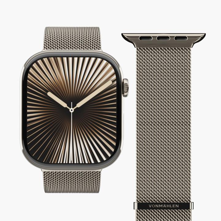 Actual product image Vonmählen Milanesearmband 2 für Apple Watch 40/41/42 mm Desert Sand (Stainless steel)