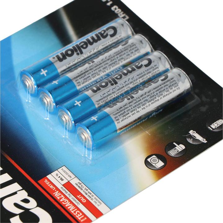 Image du produit Camelion 11210403 - Digi piles alcalines AAA / LR03, 4 pièces, capacité 1250 mAh, idéal pour digit (4 pcs, AAA, 1250 mAh)