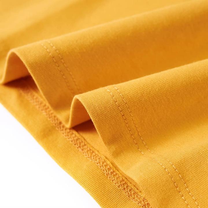 Immagine prodotto VidaXL Camicia da bambino a maniche lunghe ocra scuro 128,Materiale: 95 (128)