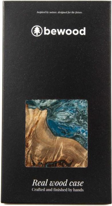 Actual product image Bewood Wood and resin case for Samsung Galaxy A54 5G Unique Planet Earth - blue-green (Samsung Galaxy A54 5G)
