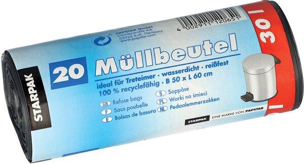 Papstar 12065 Sac à déchets (e) (20 x, 30 l)
