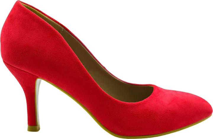 Actual product image Where's That From Womens/Ladies Suede Pointed Mid High Heel Court Pumps (41)