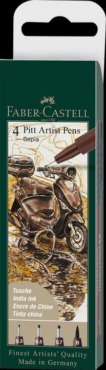 Produktbild Faber-Castell Pitt artist pen (Braun, 4 x)