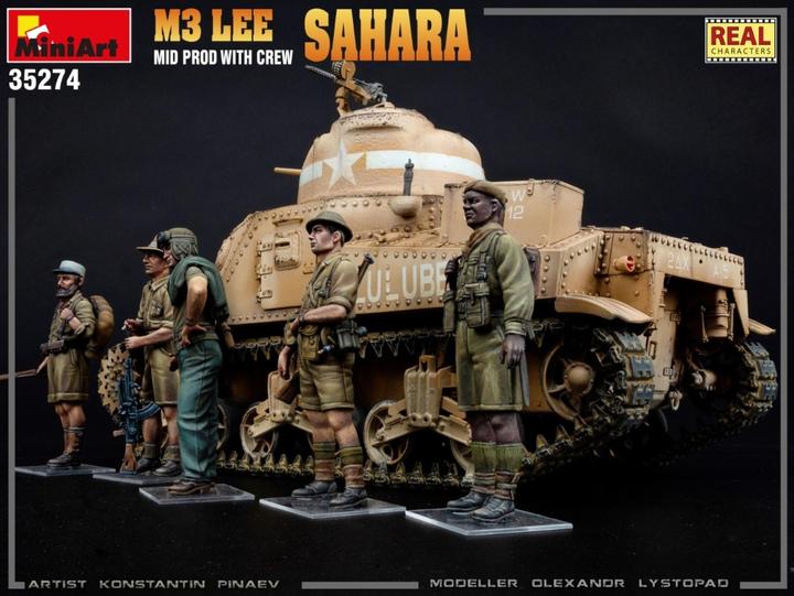 Immagine prodotto Mini art M3 Lee Mid Prod. Sahara con equipaggio