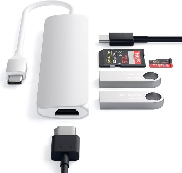 Produktbild Satechi USB-C Slim Multiport V2 (USB-C, 6 Ports)