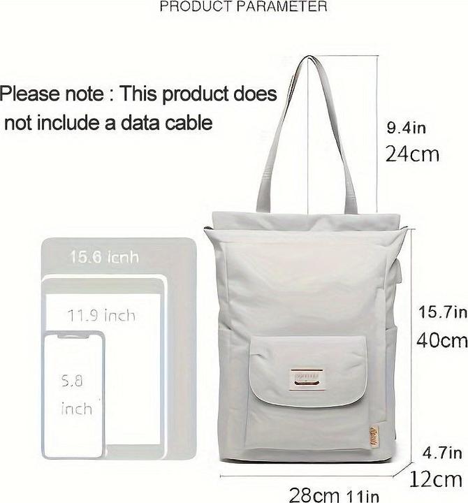 Actual product image Only-Bags.Store Unisex rucksack, casual shoulder bag with USB charging port, school bag, daypack for
