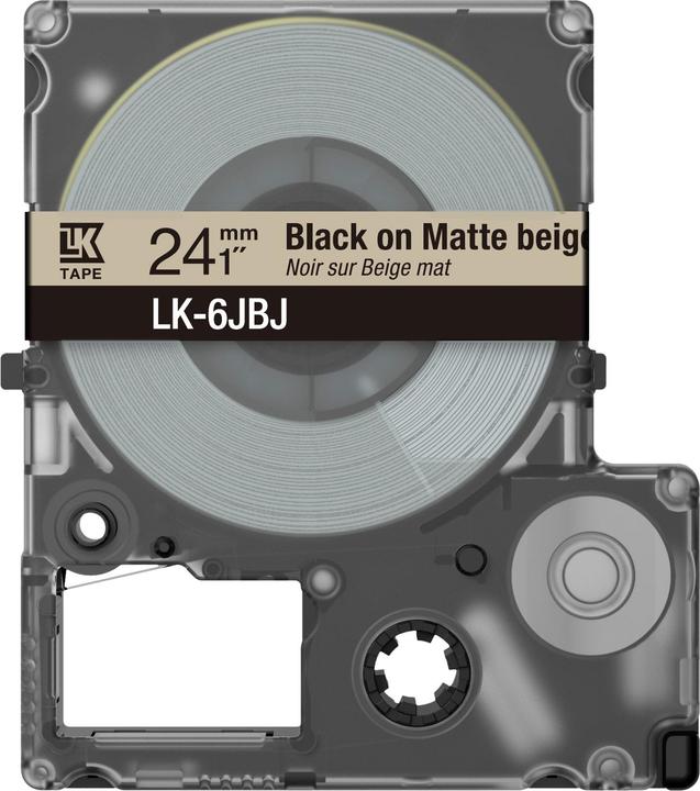 Produktbild Epson LabelWorks LK-6JBJ - Black on matt (2.40 cm, Schwarz, Beige)