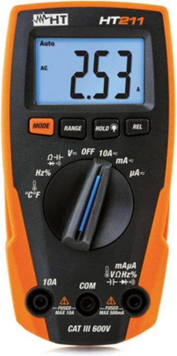Actual product image HT Instruments HT211 Handheld multimeter digital (CAT III 600V)