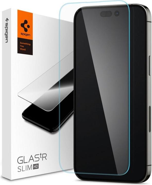 Actual product image Spigen Games Glas.TR Slim iPhone 14 Pro AGL05222 tempered glass (1 Piece, Apple iPhone 14 Pro)