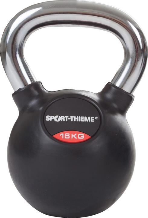 Actual product image Sport-Thieme Kettlebell rubberized with smooth chrome handle