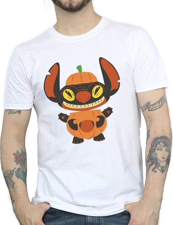 Actual product image Disney Mens Lilo & Stitch Pumpkin Costume T-Shirt (5XL)