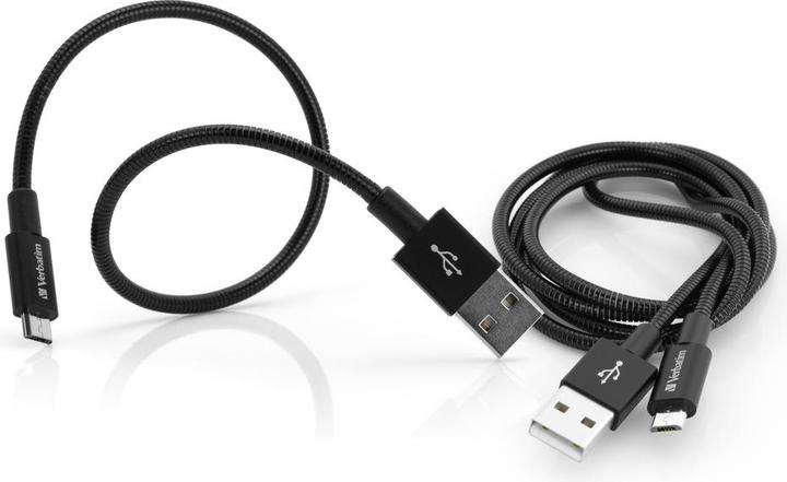 Actual product image Verbatim Micro USB Cable Sync & Charge 100cm black + 30 cm black (1 m, USB 2.0)