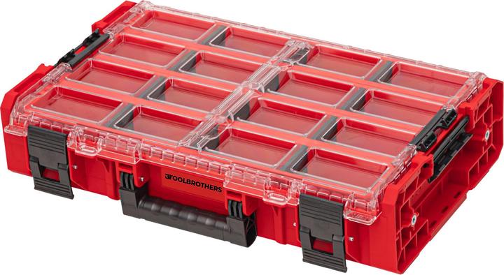 Actual product image Tool Brothers Toolbrothers RHINO ONE Organiser XL 2.0 Long Bin RED ULTRA HD Custom stackable 582 x 387 x 131 mm