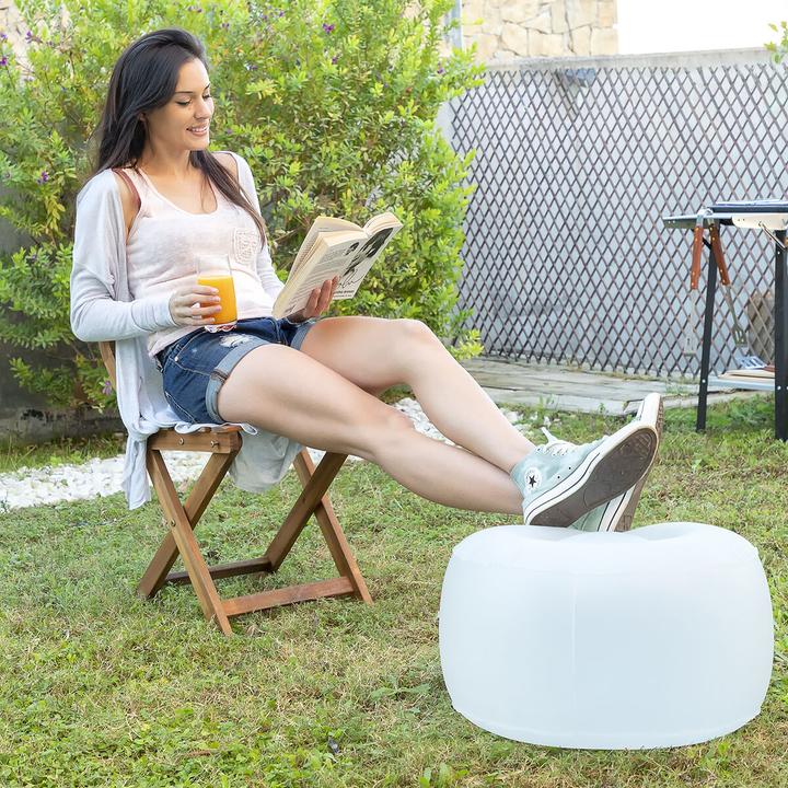 Produktbild InnovaGoods Aufblasbarer Hocker mit LED-Beleuchtung - Transparent