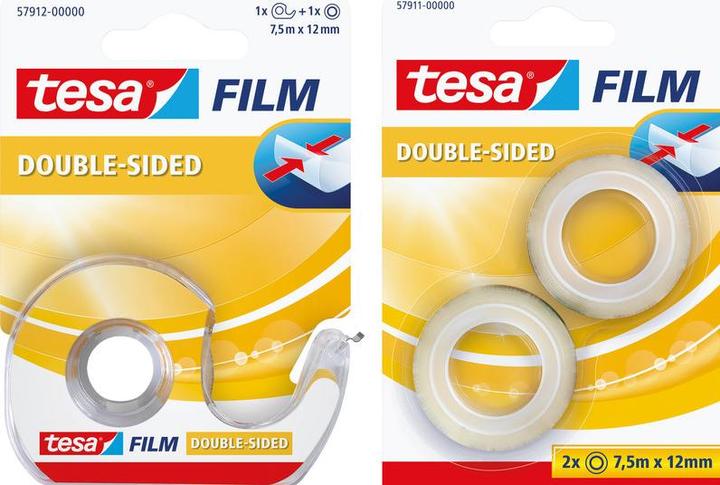 Immagine prodotto tesa Dispenser per nastro adesivo e 1 rotolo a doppia faccia (12 mm)