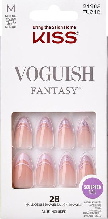 Immagine prodotto KISS Unghie - Ks Voguish Fantasy Unghie - Notte di pioggia (Unghie artificiali, Rosa)