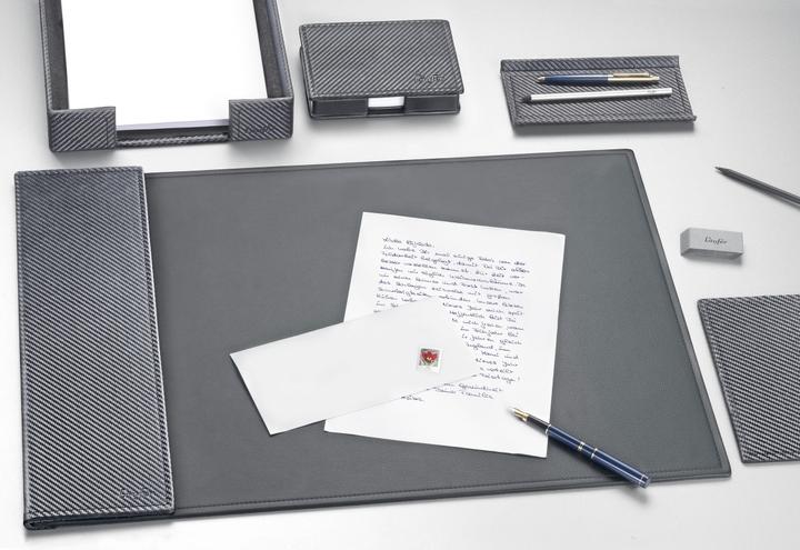 Actual product image Läufer Mousepad Ambiente Concerto leather black, black stitching