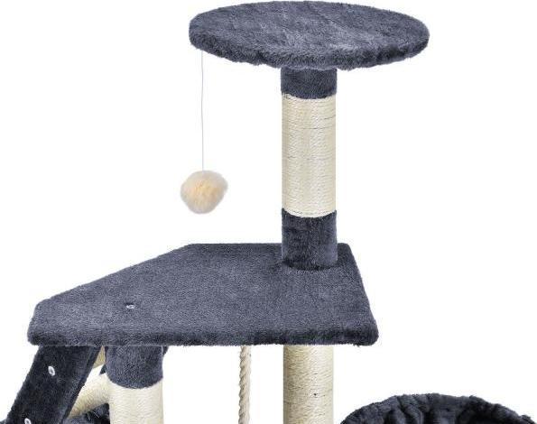 Actual product image Juskys Sams Pet scratching post Buffy (118 cm, Grey)