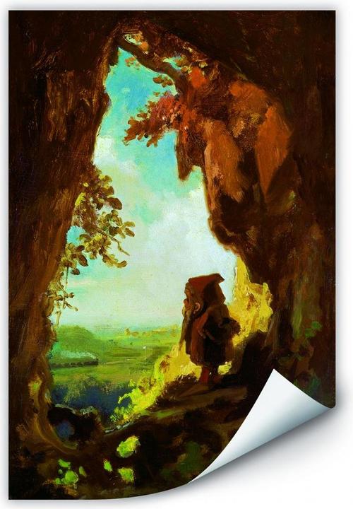 Produktbild Trenddeko Gnom, Eisenbahn betrachtend (100 x 150 cm)