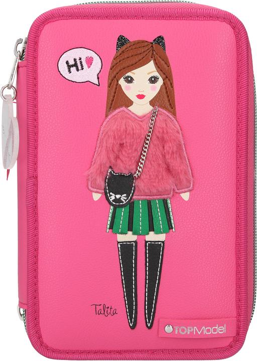 Depesche TOPModel trousse à crayons 3 compartiments modèle rose