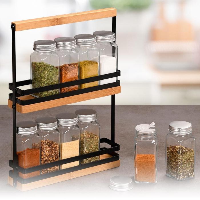 Actual product image Kesper Gewürzregal mit 10 leeren Gläsern