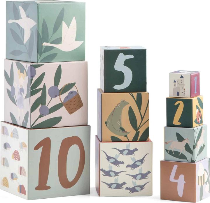 Actual product image Sebra Stacking blocks, 10 pcs, Pixie/Dragon, FSC Mix