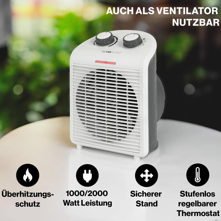 Actual product image Clatronic HL3761WH Elektrische Raumheizung Indoor Elektrischer Raumheizlüfter (2000 W)