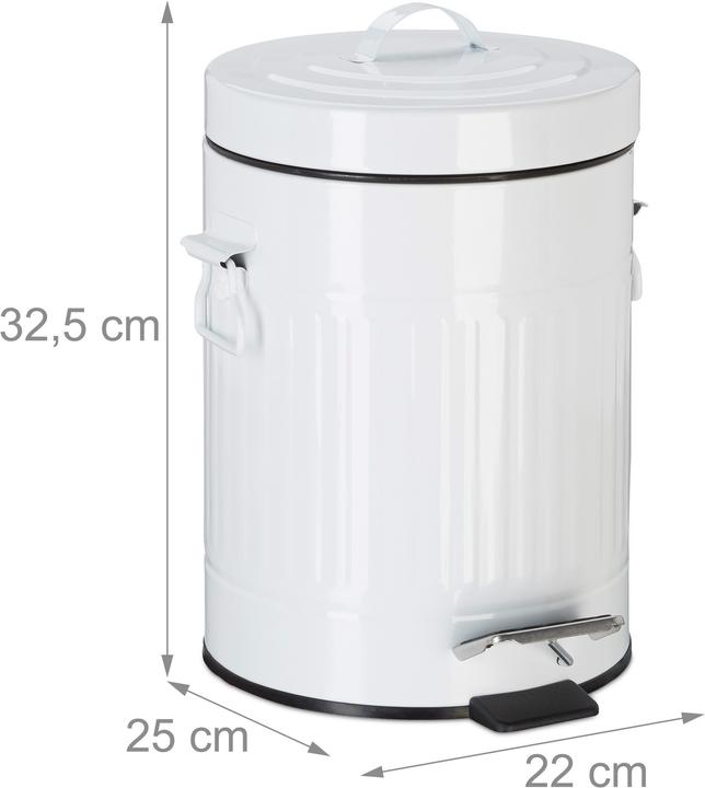 Immagine prodotto Relaxdays Pattumiera vintage con pedale (12 l)