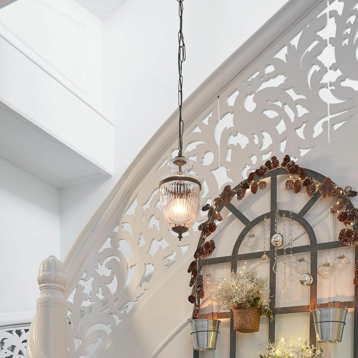 Actual product image Loberon Hanging lamp Marcel clear / brass (E14)